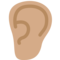 Ear - Medium emoji on Twitter